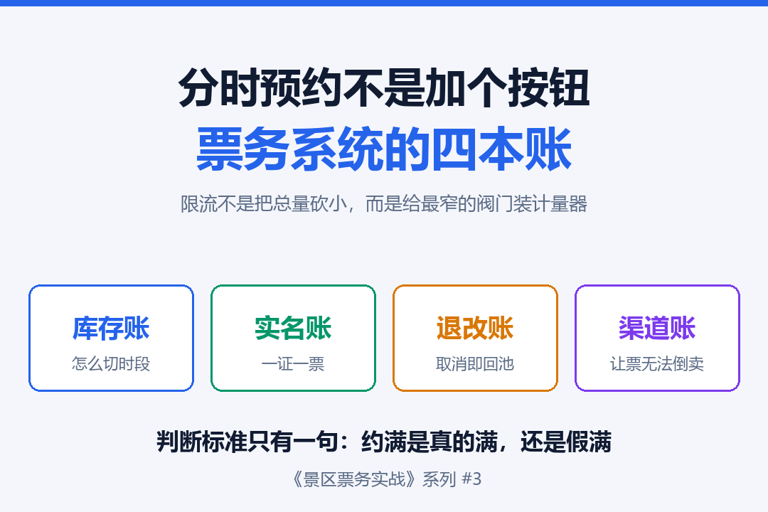 景区分时预约的四本账