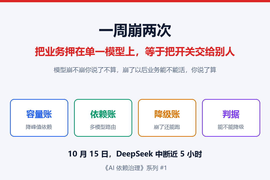 AI 依赖治理：三笔账