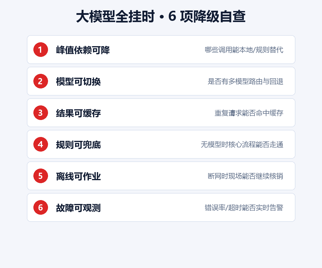 6 项降级自查
