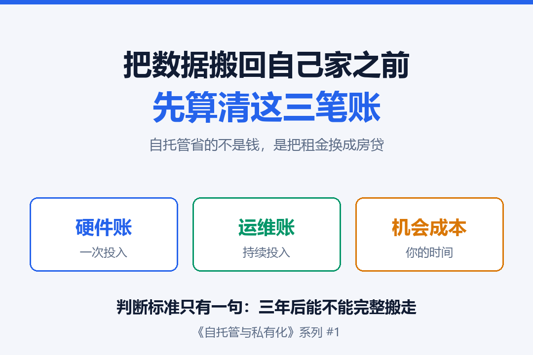 自托管三笔账